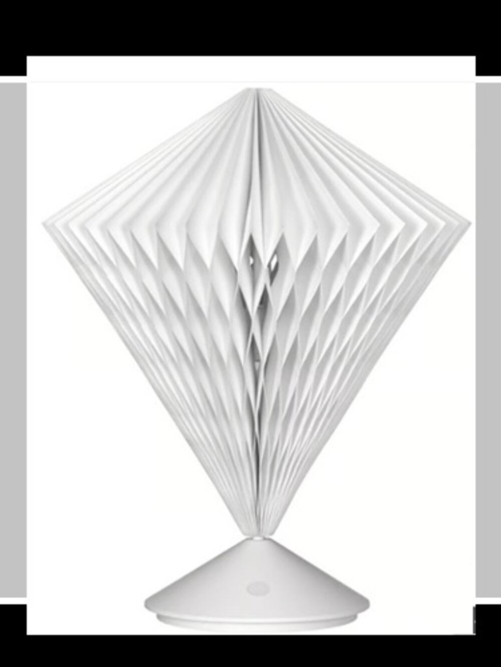 IKEA STRÅLA LED Pleated Diamond-Shaped Table Lamp, White, 106.066.40